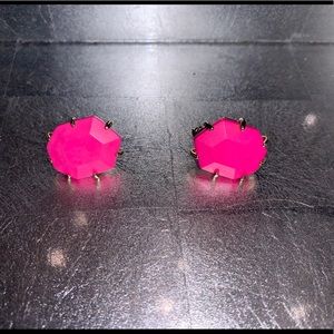 Kendra Scott stud earrings magenta pink
